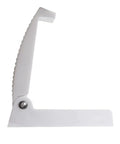 Beefy Heavy Duty RV Door Catch Kit For Trailers Boats And Campers, Push Open Ball Latch, white ABS bracket side view