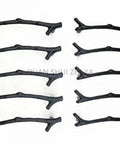 Black Zinc Alloy Twig Branch Cabinet Knobs 96mm Center To Center 120mm Overall Length 10 Pack With Screws visible in layout