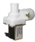 Close-up of Three Quarters Inch Water Inlet Solenoid Valve AC 110V Normally Closed Right Angle Thread Plastic Body for appliances.
