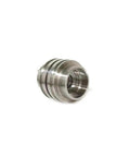 Piston for JTS waterjet intensifier pump; stainless steel machined component with grooved outer surface