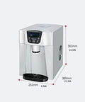 Portable Countertop Ice Maker with Water Dispenser Silver Automatic Unit Generates 33lbs Fast Ice 24 Hrs compact with digital controls.