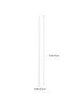 Side view of TEHAUX 10-pack alumina kiln hanging rods, white, 3.9 in long, 0.2 cm diameter.