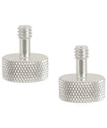 1/4-20 Thumb Screw Button Head Cap Screw Brass Nickel Plated Two-Piece Camera Accessory Replacement For Tripods And Mounts, Solid Head