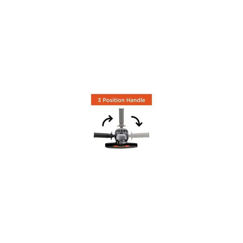 Beefy 4-1/2 Inch Angle Grinder With 6.5 Amp Motor Heavy Duty Metal Gear Case 3 Position Side Handle Spindle Lock demonstrated