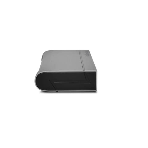 Heavy Duty Thunderbolt 3 And Usb C Docking Station Delivers Crisp Dual 4K Video And 100W Fast Charge Blazing Data Sync Built Solid For Windows And Mac Daily Hustlers, shown from the side with a sleek gray finish.
