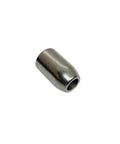 Top Shelf Marine Grade Stainless Steel 316 Flemish Swage Sleeves For Heavy Duty Wire Rope Crimping 4 Piece Kit, single sleeve viewed from the side.