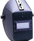 W20 490P Fiber Shell Welding Helmet With Quick Adjust Slider, Black Finish, Lightweight Pro Grade Shield displaying front view.