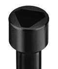 Close-up of All In One 4 Way Utility Key For Water Gas Electric Meters And Medicine Cabinets Heavy Duty Zinc Alloy Tool black triangle
