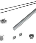Top Tier 72 Inch Linear Shower Drain Rough In Kit Featuring Heavy Duty Stainless Steel Channel With Complete Pvc Components for shower installation.