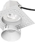 Aether Round Invisible Trim With LED Light Engine Flood Beam 40 3000K Soft White 4.5 Inch Housing Cutout Round And Flangeless Options