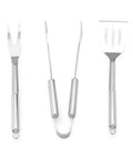 4 Piece Stainless Steel BBQ Grilling Tool Set With Carry Bag Rust-Resistant And Dishwasher Safe Includes Spatula Grill Fork Tongs