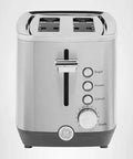 Front view of 2 Slice Stainless Steel Toaster With Extra Wide Slots For Bagels, Bread, Waffles And More, 7 Shade Settings