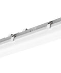 No Frills 4Ft Led Vapor Tight Light Pumping Hard 7500 Peak Lumens For Real Garage Grind, white vapor tight lamp on a white background.