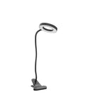 Clip On Desk Lamp With 48 LEDs, 3 Color Temperatures And 10 Dimmable Levels Per Mode, 360 Degree Adjustable Gooseneck in black