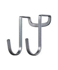 Rock Solid Stainless Steel Wall Mounted Coat Rack Featuring Smooth Polished S Shaped Hooks, durable hooks ideal for hanging coats and towels.