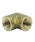 Heavy Hitters Lead Free Brass 90 Degree Female NPT Elbow Pipe Fittings 1/4 Inch Thread Pack Of Two Fifty smooth brass elbow fitting.