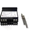 Front view of Waterjet WTJ-0000090 temperature meter module in black plastic enclosure with terminal block