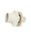 Top Shelf White Kitchen Faucet Spray Hose Guide With Reinforced Plastic Shield For Easy Side Spray Head Mounting And Smooth Operation Featuring Tough As Nails Build, showing white plastic connector.