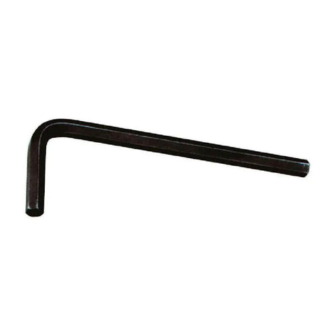 L-shaped hex key tool used for tightening bolts and screws.