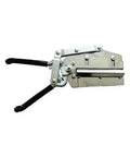 Front view of a handheld portable metal letter bender and shaping pliers for aluminum, iron, and stainless steel up to 0.6mm thick, width 3.9 inch.