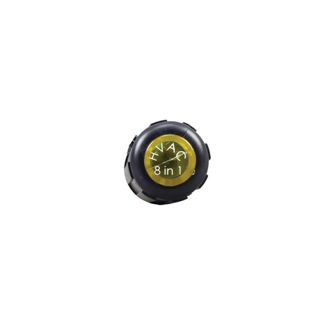 Top view of 8 In 1 Magnetic Screwdriver And Nut Driver With Sliding Head For HVAC Quick Change Between Hex Phillips And Schrader Bits