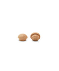 Top Grade American White Oak Wood Hole Plugs 3/8 Inch, two button cap screw covers showcasing tapered design.