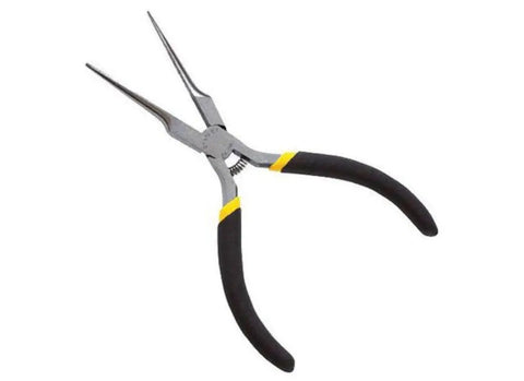 Heavy Duty 5 Inch Needle Nose Pliers With Long Tempered Jaws For Hard To Reach Work, Forged Chrome Nickel Steel Construction, Rust Resistant Finish