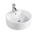 USZWBY Vessel Sinks Bathroom Sink Simple Single Basin Toilet Ceramic Above Counter Home Balcony Wash Bathroom Bowl Sink in white