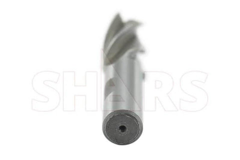Shars 3/4 in HSS end mill, 4-flute, center-cut, single-end, end view