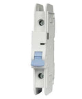 4A 120V AC DIN Rail Mount Single Pole Circuit Breaker With C Curve Trip UL489 Listed, screw clamp terminations side view