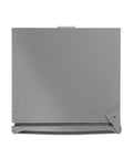 Top Notch 3 Cubic Ft Compact Upright Freezer Fingerprint Resistant Stainless Steel Finish front view with handle.