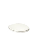 Quiet Close Round Toilet Seat With Grip Tight Bumpers And Quick Attach Hardware In Biscuit Fits Most Round Toilets Soft Close Lid And Easy Install In Any Bathroom
