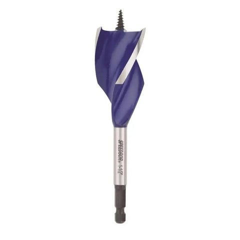 Speedbor Max One And A Half Inch By Six Inch Drill Bit Self Feeding Spade Bit With Tri Flute Design For Faster Chip Ejection