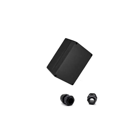 Top Shelf Abs Electrical Enclosure For Hardware Builders With Four M16 Cable Glands IP65 Waterproof Junction Box shown with two M16 cable glands.