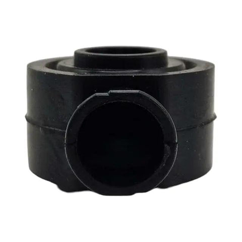 Heavy Duty 5/8 Inch Heim Joint Rod End Dust Boot Built Tough With Grip Tight Rubber to shield bearings, black, front view.
