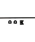 Beefy Heavy Duty Cane Bolt Door Latch Half Inch By Eighteen Inch Black Steel Gate Hardware displayed on white background