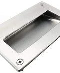 Concealed Recessed Flush Pull Handle 2-Pack Stainless Steel Hidden Flat Sliding Door Pull for Cabinets, front view