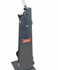 Industrial Floor Tower Metal Belt Grinder With 3 By 79 Inch Sanding Belt 1 5 HP Motor 220 Volt side view of compact frame.