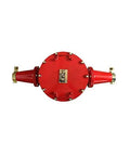 Front view of red explosion-proof high-voltage cable junction box with dual side cable glands for mining use.
