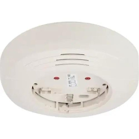 No Fuss Retrofit Ready Intelligent Sounder Base In Elegant Ivory featuring ANSI Temporal and Continuous Tone configurations for fire alarm systems.