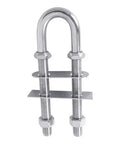 Heavy-Duty Marine Bow And Stern Eye Set With Nuts Made From 304 Stainless Steel, 3/8 Inch Diameter, 3 Inch Thread
