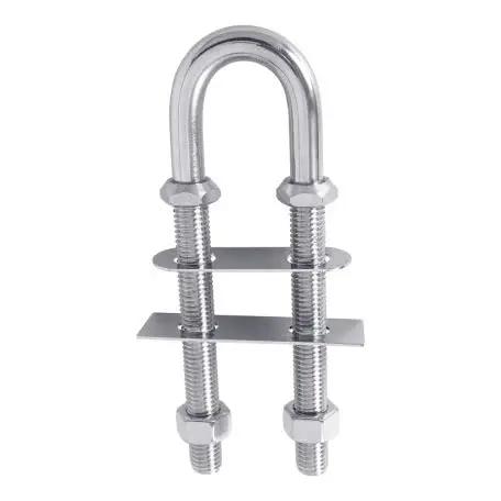 Heavy-Duty Marine Bow And Stern Eye Set With Nuts Made From 304 Stainless Steel, 3/8 Inch Diameter, 3 Inch Thread