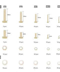 Nylon Screw Nut Washer Assortment Kit M2 To M5 With 270 Pieces In Clear Plastic Box layout showing sizes of fasteners