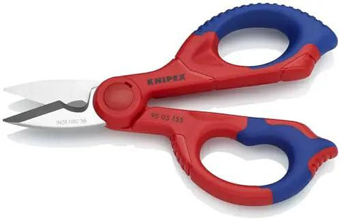 Electrician Shears With Precise Ground Stainless Steel Blades, Fine Serration For Clean Non Slip Cuts, Integrated Cable Cutter