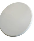 Kick Up Your Dinner Game With This Smooth Operator Lazy Susan Turntable Vibrant Wood Grain Serving Tray top view of a plain white serving tray.
