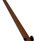 Rock Solid Non Slip Wooden Stair Handrail With Heavy Duty Iron Brackets, Four Foot Safety Railing viewed from the side, showcasing wood and iron details.