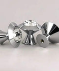 Sparkling 32Mm Crystal Glass Cabinet Pulls Top Shelf Drawer Knobs With Rhinestone Details straight design and clear facets.