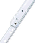 Heavy Duty 12 Inch White Coated Steel Euro Bottom Mount Drawer Slides Quick Install Tracks with smooth glide mechanism.