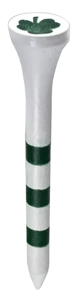 3-1/4 Inch Shamrock Golf Tees Green Durable 100 Percent Natural Hardwood Tees For St Patrick's Day Rounds Adds Luck To Your Swing