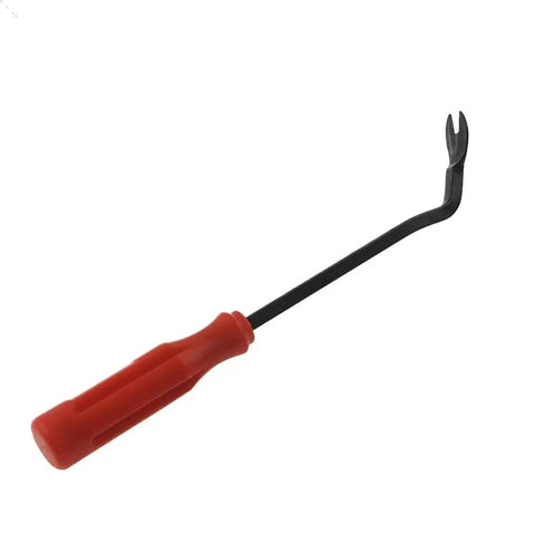 100 Piece Auto Push Retainer Clip Kit For Trim Panels And Body Fasteners, Durable Plastic Clips For Car Interior And Exterior Panel Mounts, Replacement Set For Door, Fender, Bumper And Trim Applications. Red-handled clip removal tool
